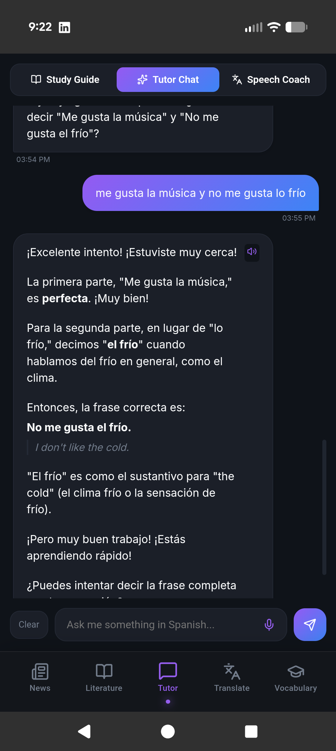 AI Tutor Interface